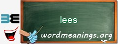 WordMeaning blackboard for lees